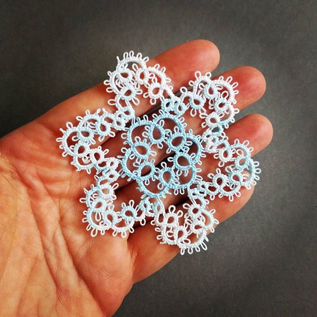 Tatting snowflake Lizbeth thread size 40