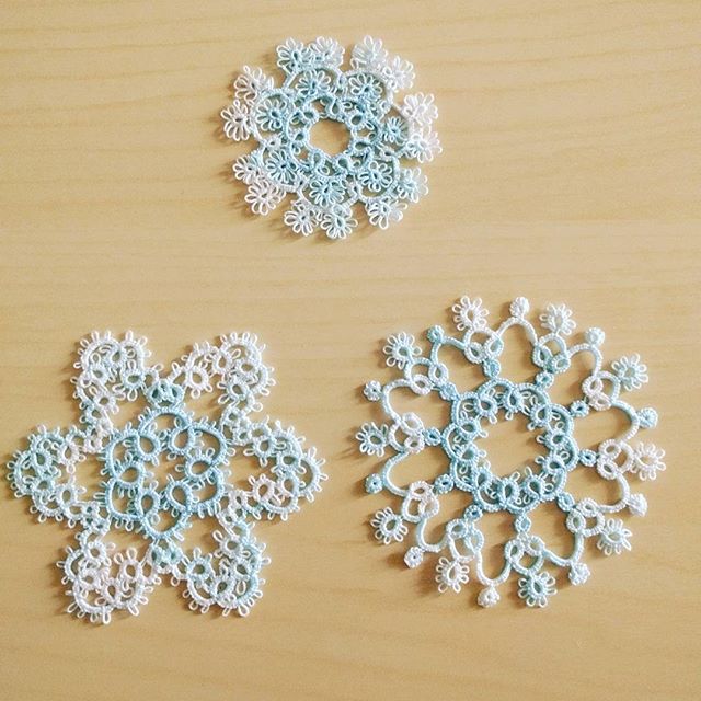 Tatting snowflake Lizbeth thread size 40